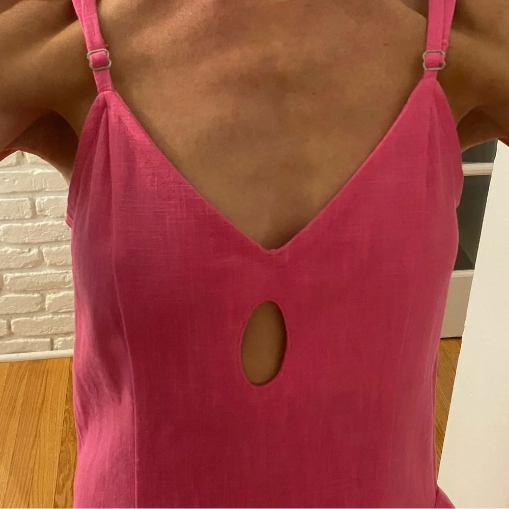 TACH Pink Ruffle Mini Linen Sun Dress - Picture 10 of 11